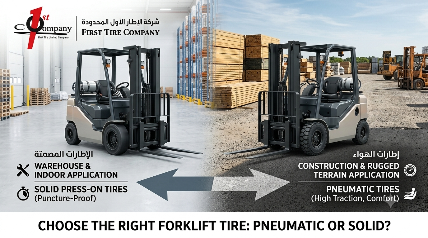Pneumatic vs. Solid Forklift Tires